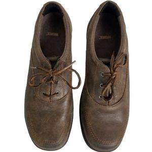 Red Wing Shoes Worx Zinc Brown Leather Lace Up Steel Toe Womens 7.5 Work